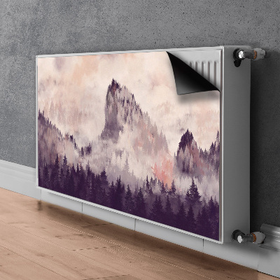 Magnetisk radiatorkåpa Berg i skogen