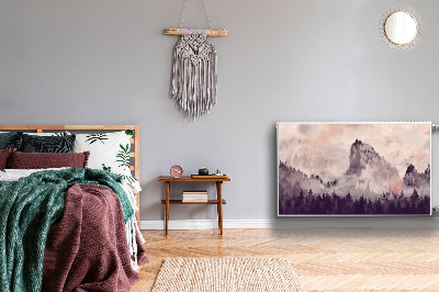 Magnetisk radiatorkåpa Berg i skogen