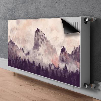 Magnetisk radiatorkåpa Berg i skogen