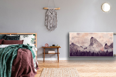 Magnetisk radiatorkåpa Berg i skogen