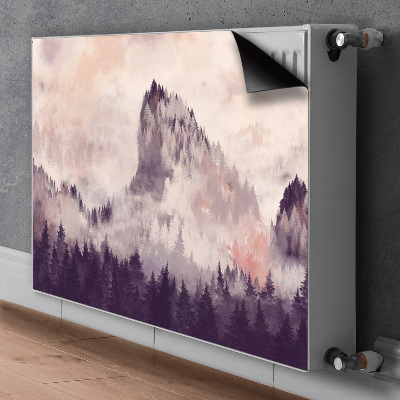 Magnetisk radiatorkåpa Berg i skogen