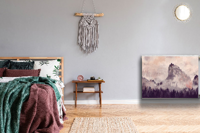 Magnetisk radiatorkåpa Berg i skogen