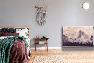 Magnetisk radiatorkåpa Berg i skogen