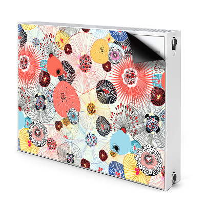 Magnetisk radiatorkåpa Blommönster