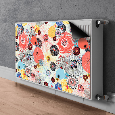 Magnetisk radiatorkåpa Blommönster