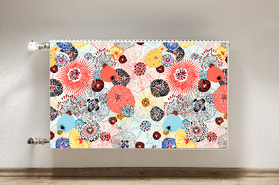 Magnetisk radiatorkåpa Blommönster