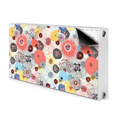 Magnetisk radiatorkåpa Blommönster