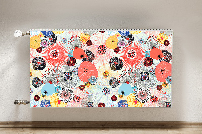 Magnetisk radiatorkåpa Blommönster