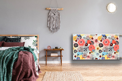 Magnetisk radiatorkåpa Blommönster