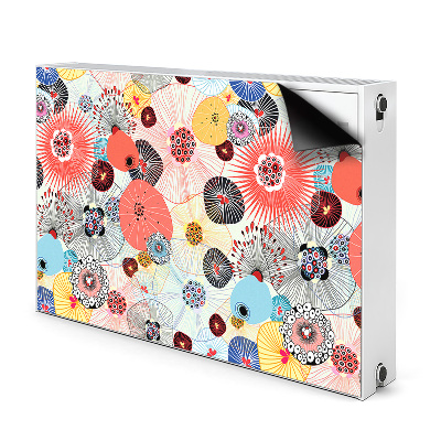 Magnetisk radiatorkåpa Blommönster