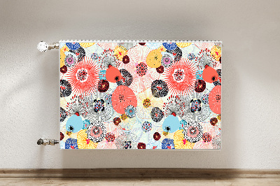 Magnetisk radiatorkåpa Blommönster