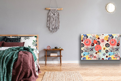 Magnetisk radiatorkåpa Blommönster