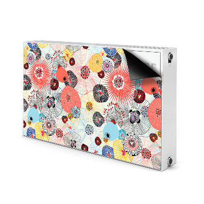 Magnetisk radiatorkåpa Blommönster