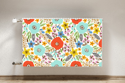 Magnetisk radiatorkåpa Blommor äng