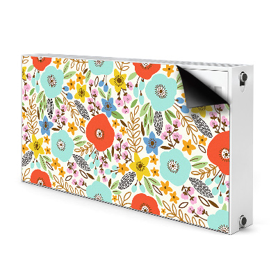 Magnetisk radiatorkåpa Blommor äng