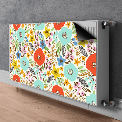 Magnetisk radiatorkåpa Blommor äng