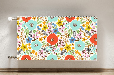 Magnetisk radiatorkåpa Blommor äng