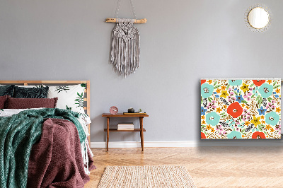 Magnetisk radiatorkåpa Blommor äng