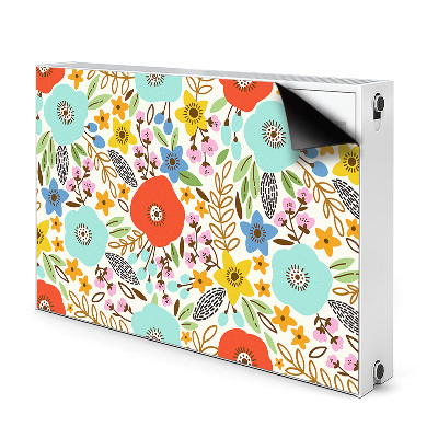 Magnetisk radiatorkåpa Blommor äng