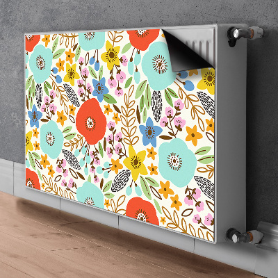 Magnetisk radiatorkåpa Blommor äng
