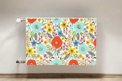Magnetisk radiatorkåpa Blommor äng