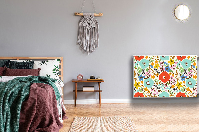 Magnetisk radiatorkåpa Blommor äng