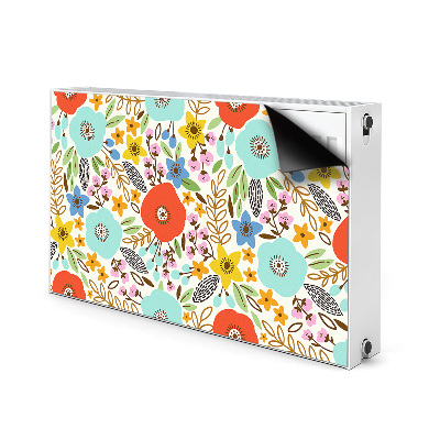 Magnetisk radiatorkåpa Blommor äng