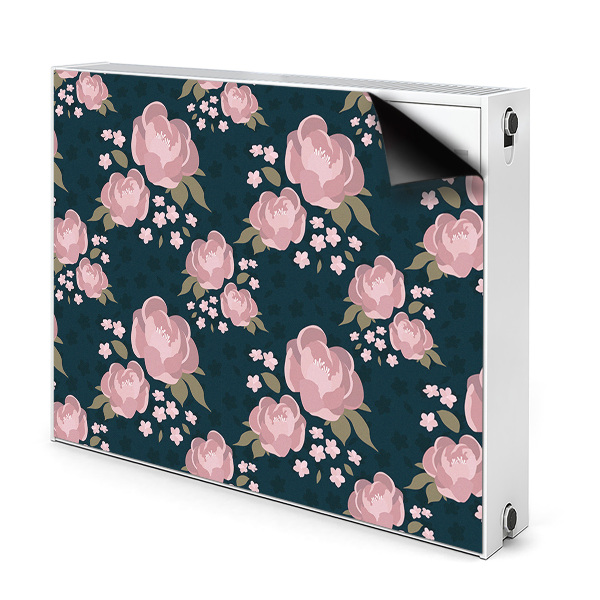 Magnetiskt radiatorskydd Rosa blommor