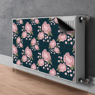Magnetiskt radiatorskydd Rosa blommor