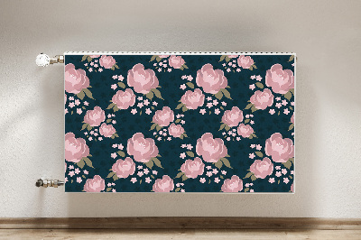 Magnetiskt radiatorskydd Rosa blommor