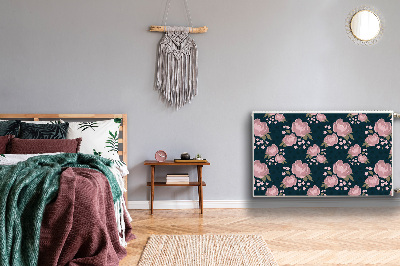 Magnetiskt radiatorskydd Rosa blommor