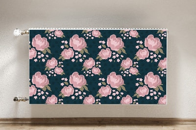 Magnetiskt radiatorskydd Rosa blommor