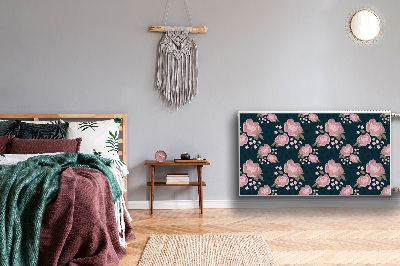 Magnetiskt radiatorskydd Rosa blommor