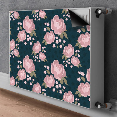 Magnetiskt radiatorskydd Rosa blommor