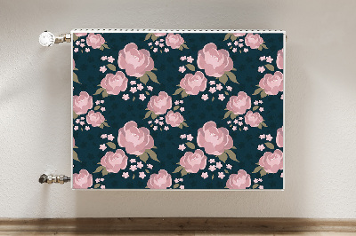 Magnetiskt radiatorskydd Rosa blommor
