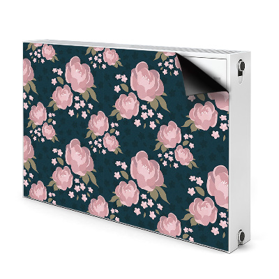 Magnetiskt radiatorskydd Rosa blommor