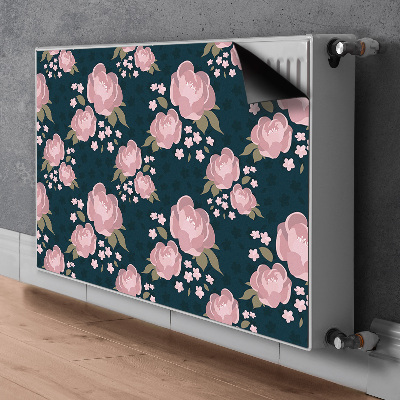Magnetiskt radiatorskydd Rosa blommor