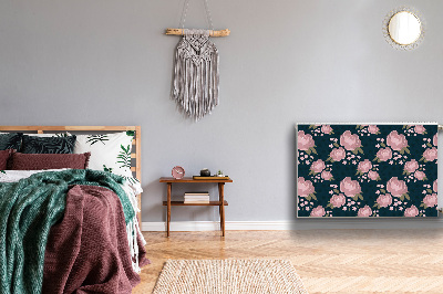 Magnetiskt radiatorskydd Rosa blommor