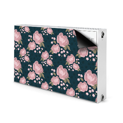 Magnetiskt radiatorskydd Rosa blommor