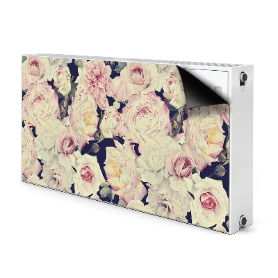Magnetisk radiatorkåpa Vita rosor
