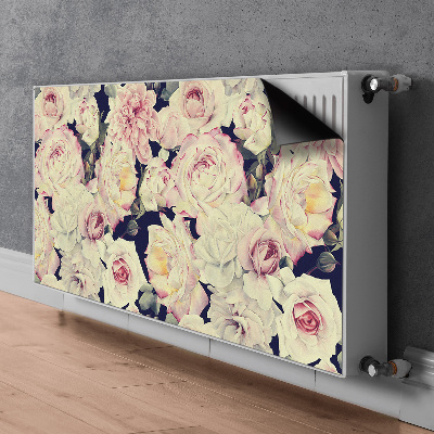Magnetisk radiatorkåpa Vita rosor