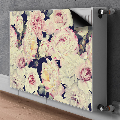 Magnetisk radiatorkåpa Vita rosor