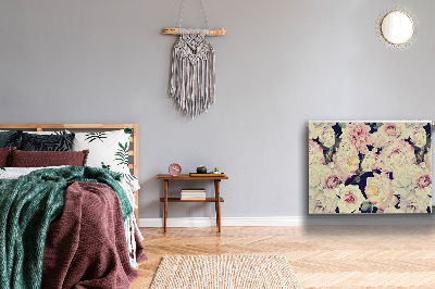 Magnetisk radiatorkåpa Vita rosor