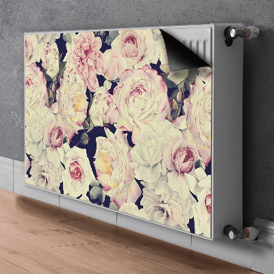 Magnetisk radiatorkåpa Vita rosor