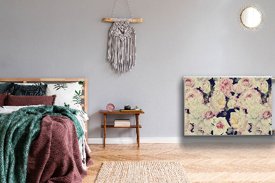 Magnetisk radiatorkåpa Vita rosor