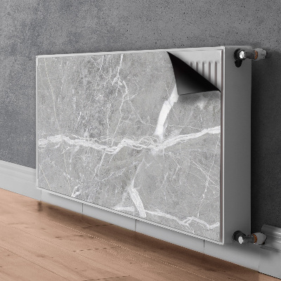 Magnetiskt radiatorskydd Grå marmor