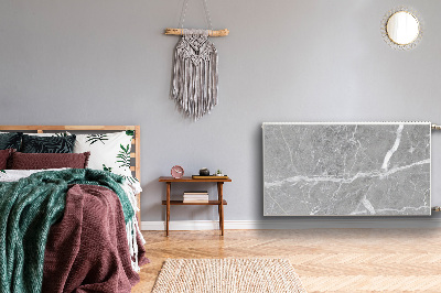 Magnetiskt radiatorskydd Grå marmor