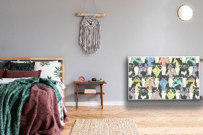 Magnetiskt radiatorskydd Katter med glasögon