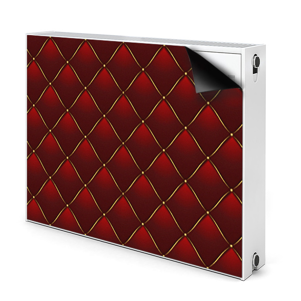 Magnetisk radiatorkåpa Röd quiltad mönster