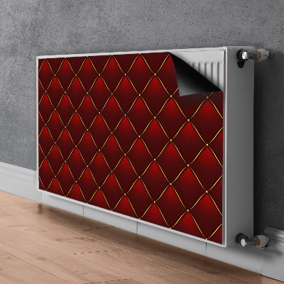 Magnetisk radiatorkåpa Röd quiltad mönster